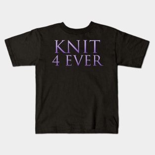 KNIT 4 EVER Purple Gradient Kids T-Shirt